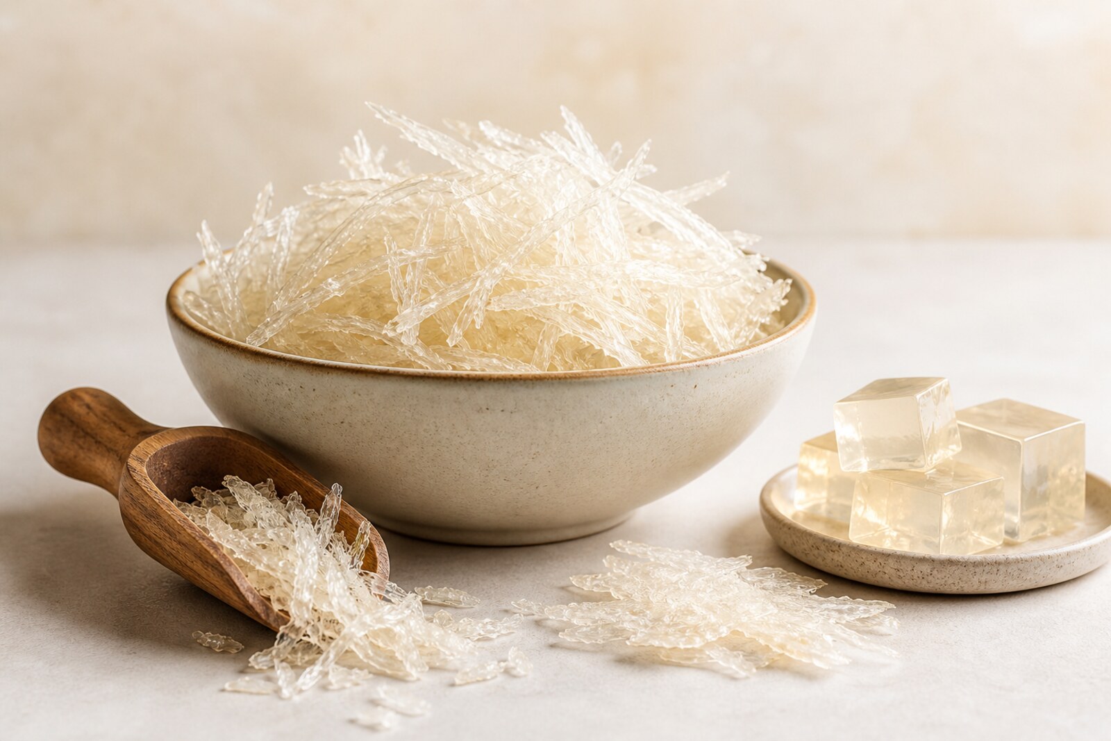 Agar agar vegetarian gelling ingredient for desserts and jellies