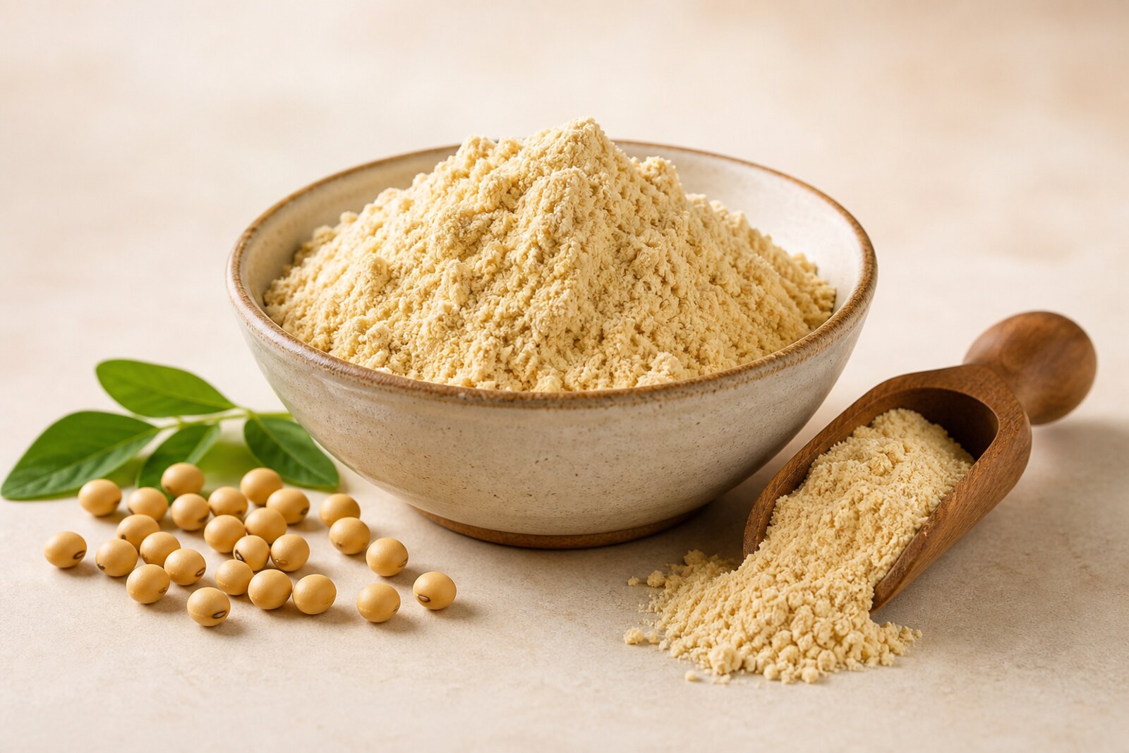 Soya flour ingredient for bakery mixes and processed foods
